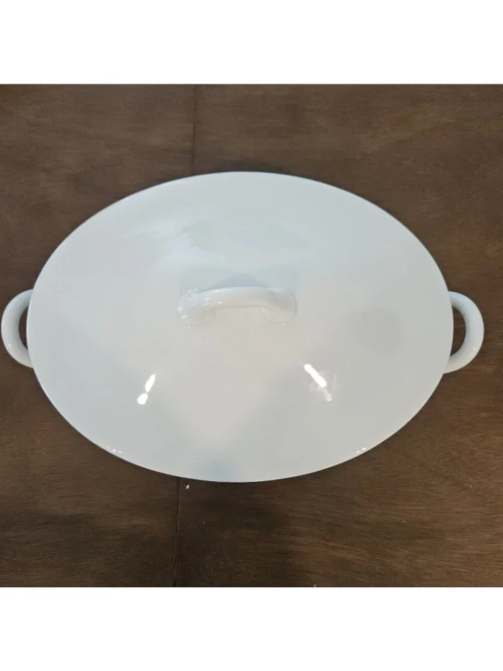 Antique Haviland Limoges White Porcelain Oval Covered Vegetable Serving Bowl